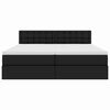 vidaXL Postel s &uacute;ložn&yacute;m prostorem a LED svetlom Čierna 180 x 200 cm