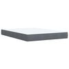 vidaXL Posteľn&yacute; r&aacute;m boxspring s matracom tmavosiv&yacute; 160x200 cm zamat