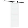 vidaXL Posuvn&eacute; dvere 83 x 211 cm Kompozitn&eacute; drevo Biela a čierna