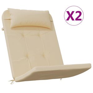 vidaXL Podu&scaron;ky na stoličky Adirondack 2 ks b&eacute;žov&eacute; oxfordsk&aacute; l&aacute;tka
