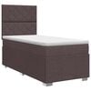 vidaXL Posteľ boxspring s matracom Tmavohned&aacute; 90 x 200 cm L&aacute;tka