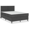 vidaXL Posteľ boxspring tmavo&scaron;ed&aacute; l&aacute;tkov&aacute; 140x200 cm