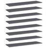vidaXL Pr&iacute;davn&eacute; police 8 ks, leskl&eacute; siv&eacute; 100x30x1,5 cm, drevotrieska