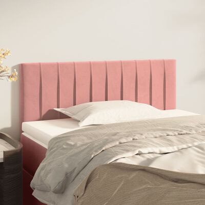 vidaXL Čelo postele ružové 80x5x78/88 cm zamat
