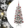 vidaXL Umel&yacute; Skl&aacute;pac&iacute; Vianočn&yacute; Stromček 150 LED Zelen&aacute; a biela 120 cm