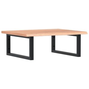 vidaXL Polica pod um&yacute;vadlo, n&aacute;stenn&aacute;, oceľ a dubov&yacute; mas&iacute;v