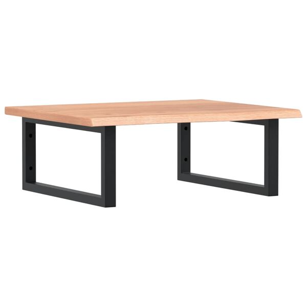 vidaXL Polica pod um&yacute;vadlo, n&aacute;stenn&aacute;, oceľ a dubov&yacute; mas&iacute;v