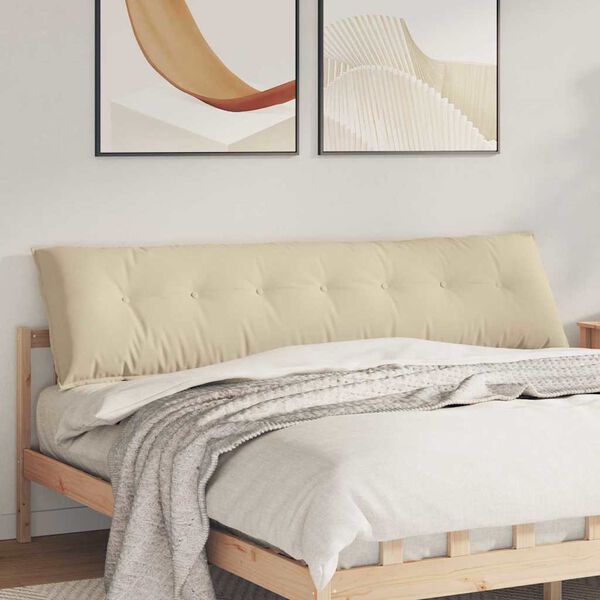 vidaXL Podu&scaron;ka na chrb&aacute;t Kr&eacute;mov&aacute; 200 x 50 cm Mikrovl&aacute;kno