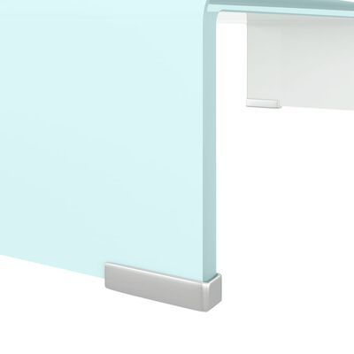vidaXL TV stojan/stojan pod monitor, sklo, zelený 60x25x11 cm