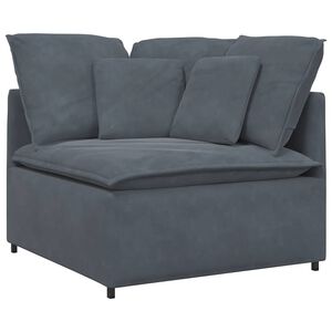 vidaXL Modul&aacute;rna rohov&aacute; pohovka s vank&uacute;&scaron;mi, tmavosiv&aacute; 100 cm