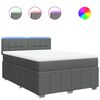 vidaXL Boxspring posteľ s matracom tmavosiv&aacute; 160x200 cm l&aacute;tka