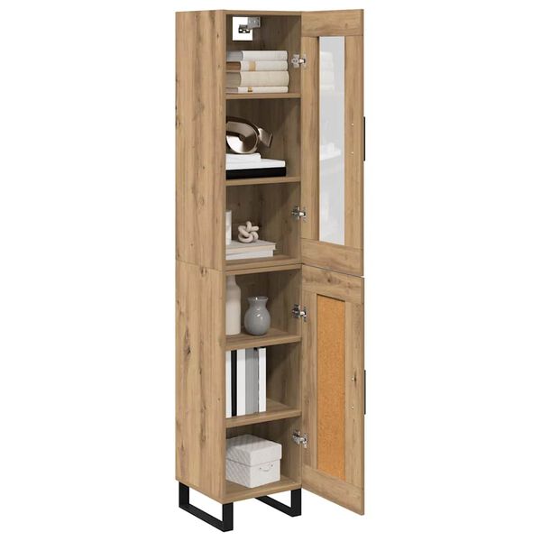vidaXL Highboard Remeseln&yacute; dub 34,5 x 34 x 180 cm Kompozitn&eacute; drevo