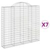 vidaXL Obl&uacute;kov&eacute; gabionov&eacute; ko&scaron;e 7ks 200x30x180/200cm pozinkovan&eacute; železo
