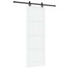 vidaXL Posuvn&eacute; dvere Biela a čierna 83 x 232 cm Borovicov&yacute; mas&iacute;v