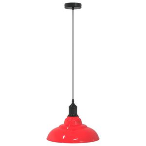 VidaXL Z&aacute;vesn&aacute; lampa v&yacute;&scaron;kovo nastaviteľn&aacute; E27 lesk červen&aacute; &Oslash; 31 cm kov