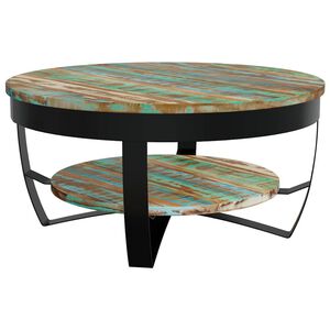 vidaXL Konferenčn&yacute; stol&iacute;k, recyklovan&yacute; mas&iacute;v 65x32 cm