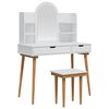 vidaXL Sada toaletn&eacute;ho stol&iacute;ka FAUSKE 5 pcs Biela 100 x 50 x 143 cm