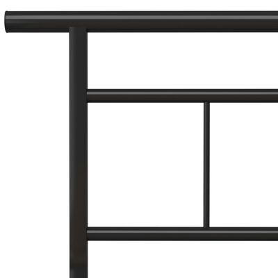 vidaXL Posteľný rám, čierny, kov 180x200 cm
