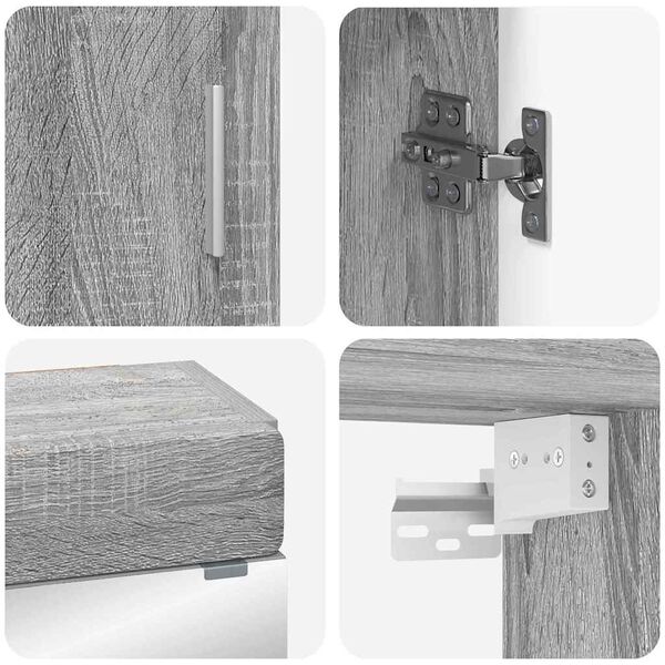 vidaXL Sada k&uacute;peľňov&eacute;ho n&aacute;bytku TULUM Siv&yacute; Sonoma Kompozitn&eacute; drevo