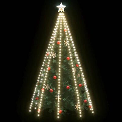 vidaXL Svetelná sieť na vianočný stromček 400 LED, studená biela 400cm