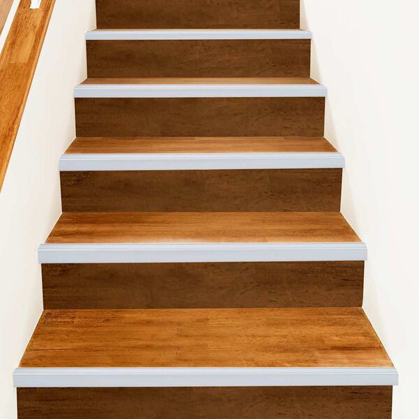 vidaXL Schodov&eacute; hrany 10 pcs Strieborn&aacute; 67 x 3 x 2 cm Hlin&iacute;k