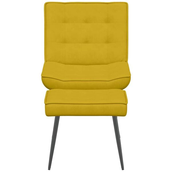 VidaXL Relaxačné kreslo so stoličkou Yellow Velvet