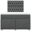 vidaXL Boxspring posteľ s matracom, tmavosiv&aacute; 120x190 cm, l&aacute;tka