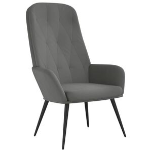 vidaXL Relaxačn&eacute; kreslo tmavosiv&eacute; zamat