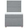 vidaXL Boxspring posteľ s matracom bledosiv&yacute; 100x200 cm l&aacute;tka