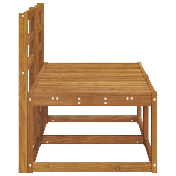 vidaXL 2 Kus Z&aacute;hradn&aacute; stredn&aacute; sedačka Pevn&eacute; ak&aacute;ciov&eacute; drevo Pr&iacute;rodn&aacute;