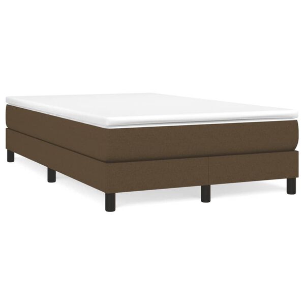 vidaXL Boxspring posteľ s matracom tmavohned&aacute; 120x190 cm l&aacute;tka
