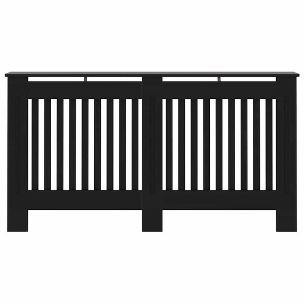 vidaXL Kryt na radiátor čierny 152x19x81,5 cm MDF