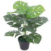 vidaXL Umel&aacute; rastlina, monstera s kvetin&aacute;čom 45 cm, zelen&aacute;