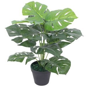 vidaXL Umel&aacute; rastlina, monstera s kvetin&aacute;čom 45 cm, zelen&aacute;