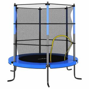 vidaXL Trampolína s bezpečnostnou sieťou okrúhla 140x160 cm modrá