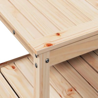 vidaXL Stôl na presádzanie s policami 82,5x45x81 cm masívna borovica