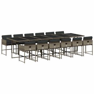 vidaXL 13-dielna z&aacute;hrad. jed&aacute;lensk&aacute; s&uacute;prava s vank&uacute;&scaron;mi siv&aacute; polyratan