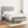 vidaXL Boxspring posteľ s matracom bledosiv&aacute; 140x200 cm l&aacute;tka