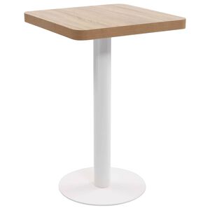 vidaXL Bistro stol&iacute;k svetlohned&yacute; 50x50 cm MDF