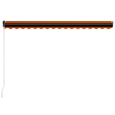 vidaXL Ručne zaťahovacia markíza s LED 400x300 cm oranžovo-hnedá