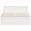 vidaXL Posteľ bez matraca s čelom biela 160x200 cm masívna borovica