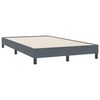 vidaXL Posteľn&yacute; r&aacute;m boxspring s matracom tmavosiv&yacute; 120x220 cm zamat