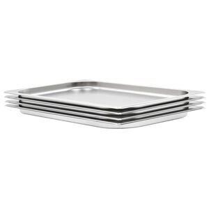 vidaXL Gastron&aacute;doby 4 ks, GN 1/1, 20 mm, nehrdzavej&uacute;ca oceľ