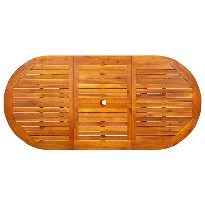 vidaXL Záhradný jedálenský stôl (120-170)x80x75 cm masívne akáciové drevo
