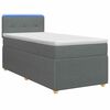 vidaXL Posteľ boxspring s matracom Tmavosiv&aacute; 80 x 200 cm L&aacute;tka