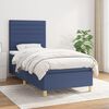 vidaXL Posteľn&yacute; r&aacute;m boxspring s matracom modr&yacute; 90x190 cm l&aacute;tka