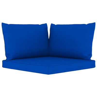 vidaXL 6-dielna záhradná sedacia súprava, modré podložky