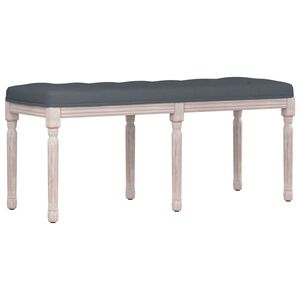 vidaXL Lavička tmavosiv&aacute; 110x40x49 cm zamat