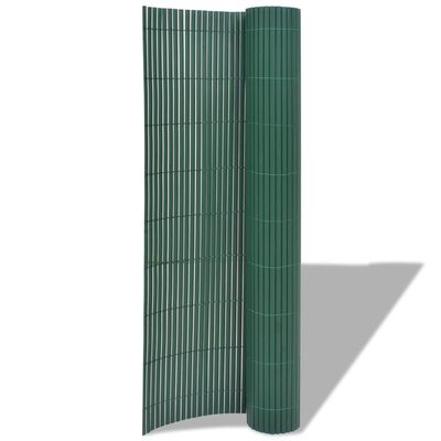 vidaXL Obojstranný záhradný plot, PVC 90x500 cm, zelený