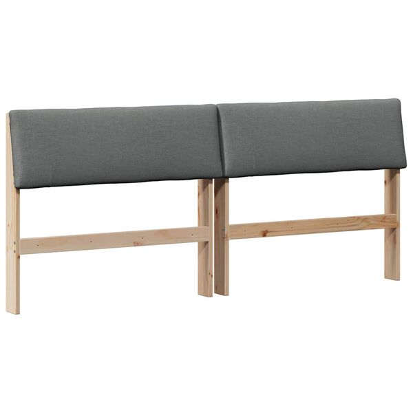 vidaXL Čal&uacute;nen&eacute; čelo postele Tmavo &scaron;ed&aacute; 200 cm